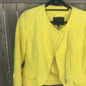 Neon motorcycle-style blazer jacket